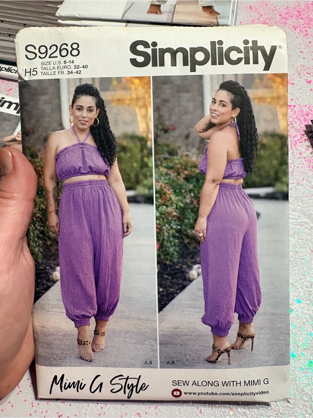 BN UNCUT SIMPLICITY 9268 H5 SEWING PATTERNS CROP TOP & GATHERED PANTS
